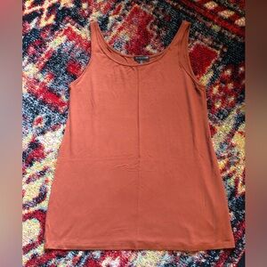Eileen Fisher Viscose Jersey Stretch Tank Top Sz Petite Small Burnt Orange EUC!